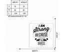 I am Strong Quotes Wall Decal Motivational Vinyl Art Stickers